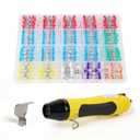 400PCS Solder Seal Wire Connectors with Heat Gun, Solder Stick Wire Connectors Solderstick Waterproof Wire Electrical Connector Kit for Marine (26-6 Gauge)