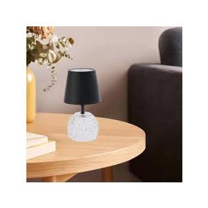 JAOSELAP Cordless LED Table lamp with Dimmer,Rechargeable Battery Lamp, 3 Color Temperature Brightness, Small Lamps with Glass Base, Ambient Light for Kitchen Bedside Enterway