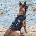 OneTigris Large Tactical Dog Harness, No Pulling Adjustable Dog Vest Harness, Heavy Duty Dog Harness with Handle, Large Hook and Loop Panels for Patch (Black,S)