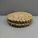13.8" Round Corn Husk Placemats Set of 6 | Boho Wicker Rattan Woven Table Mats | Farmhouse Spring Plate Chargers Like Seagrass, Water Hyacinth for Christmas, Party, Wedding, Events