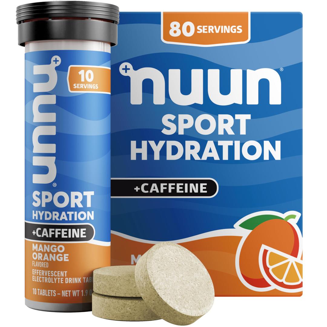 Nuun Sport Electrolyte Tablets with Caffeine from Green Tea Extract, Magnesium, Calcium, Potassium, Chloride & Sodium, Gluten Free & Vegan, Mixed Flavors, 4 Pack (40 Servings Total) (EXP 09/30/26)
