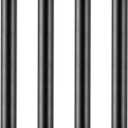 AGUTEAAGUTEA Black extension tube, 1/2" x 10" external threaded pipe, painted iron pipe, metal pipe fittings, suitable for DIY industrial-style furniture decoration. (Pack of 4) 1/2x10 INCH