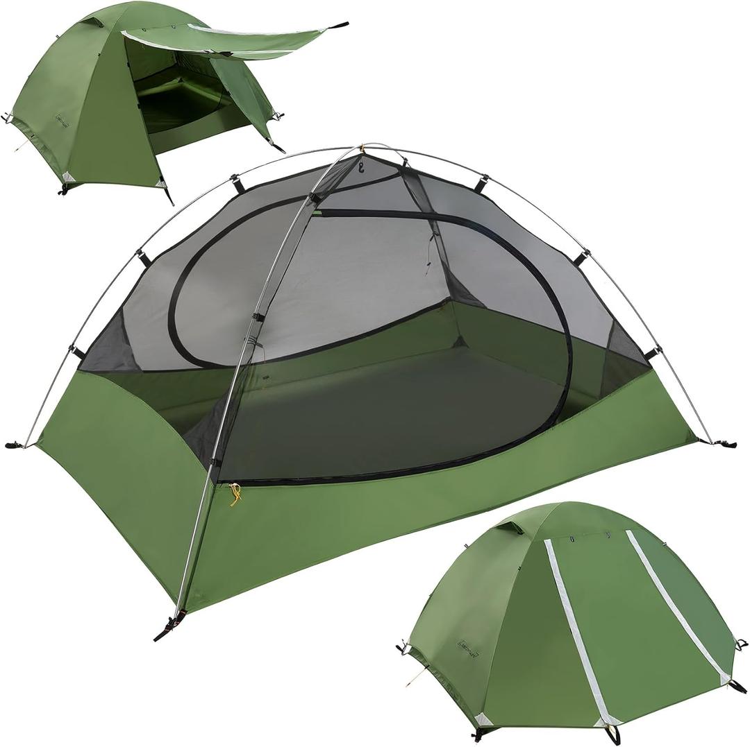 Clostnature Polaris Lightweight Backpacking Tent - 2 Person Ultralight Waterproof Camping Tent, 3 Season Large Size Easy Setup Tent for Family, Outdoor, Hiking and Mountaineering