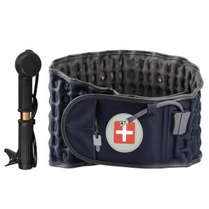 HONGJING Inflatable Lumbar Support Belt for Back Pain Relief Spine Decompression Back Belt & Lower Back Traction Device with Hand Pump, One Size Fits 29-49 Waist