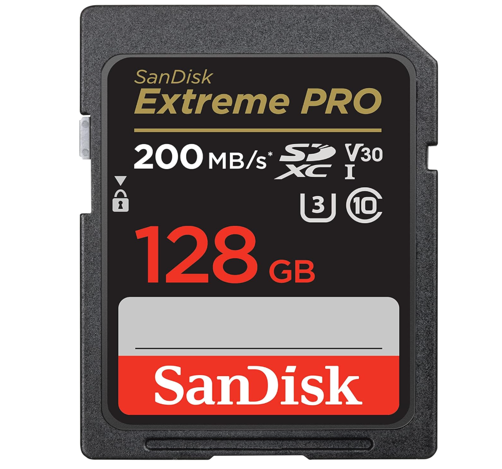 SANDISK 128GB Extreme PRO SDXC UHSI Memory Card  C10, U3, V30, 4K UHD, SD Card  SDSDXXD128GGN4IN