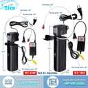 Aquarium Filter U-V w/Scientific 3,6,12,24H Timer 200GPH for 20-75Gal Fish Turtle Tank Bio Sponge Internal Filter Power Pump Deodorization Saltwater Freshwater Killing Green Clean Machine Air Supply