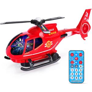 ele ELEOPTION Airplane Toy Infrared Remote Control Plane Toys Helicopter with Lights and Music Aeroplane Toys for 3 4 5 6 7 8 Year Old Boys Girls Kids Gift White, 9.8 inches