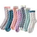 Nimalpal 7 Pairs Fuzzy Winter Socks for Women - Cozy, Fluffy, Warm Slipper Socks