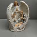 Braxio Christmas Decorations Indoor Nativity Angel Sets - Holy Family Tabletop Scenes Indoor Nativity Angel for Women Home Decor 10x6.5x12.4Inch