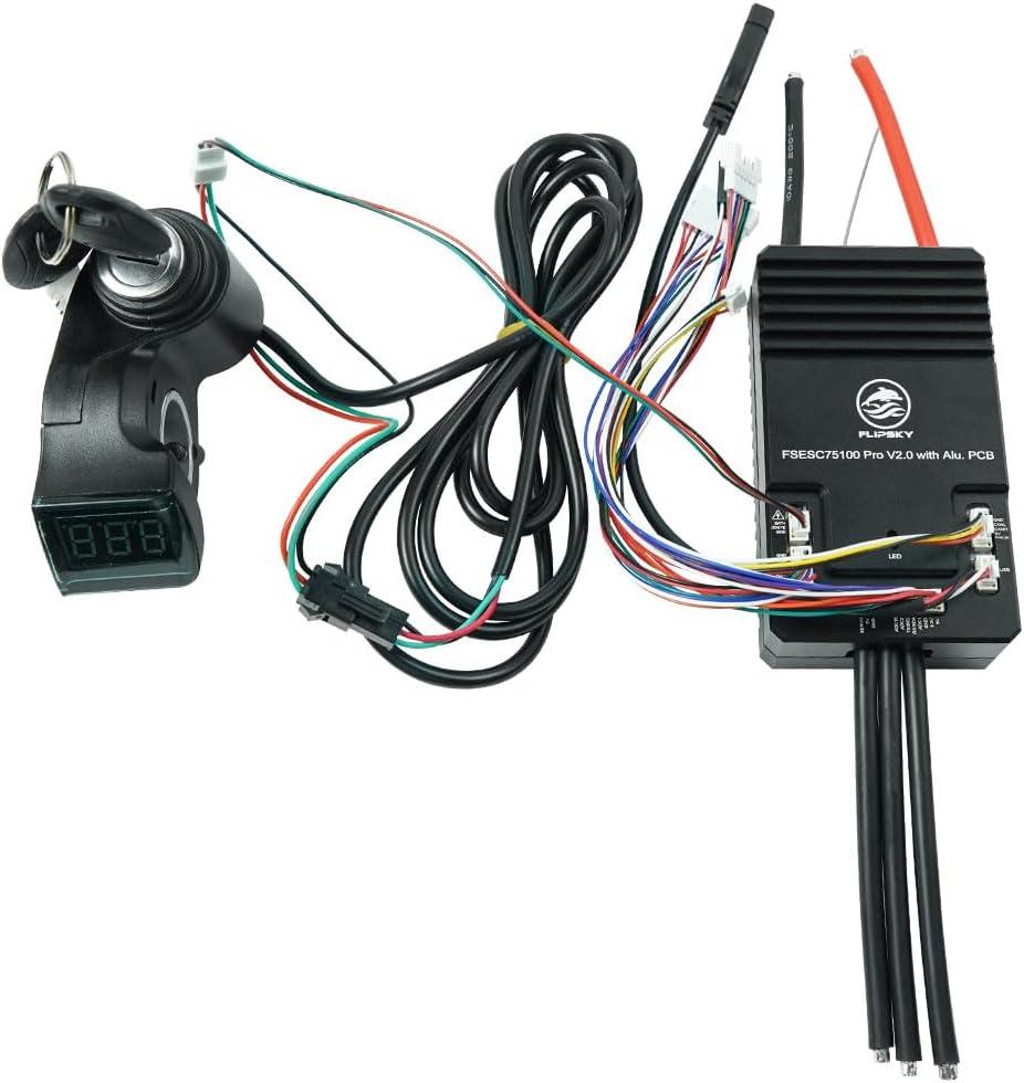 FLIPSKY 75100 Pro V2.0 75V 100A with Aluminum PCB with Key Switch Based on VESC for Electric Skateboard/Scooter/Ebike Speed Controller