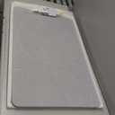 Large Stone Bath Mat, Super Absorbent Diatomaceous Earth Bath Mat, Quick Drying Non-Slip Diatomite Stone Bath Mats for Bathroom, Easy to Clean (Light Gray, 31.5" x 19.7")