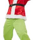 FantastCostumes Adults Green Big Monster Costume Christmas Full Deluxe Furry Santa Suit Green Outfit