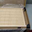 3 Panel Short Panel Divider Screen, 3.95 FT Tall Bamboo Room Divider Folding Privacy Screen, Short Panel Divider Freestanding Room Divider for Room Separation, Beige