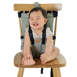 Foldable Portable High Chair for Babies & Toddlers - Compact Travel Harness Seat with Adjustable Straps, Safety Baby Travel Essential for 6 Months-3 Years Old