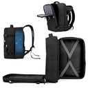 coowoz Large Travel Backpack For Women Men, Carry On Backpack,Hiking Backpack Waterproof Outdoor Sports Rucksack Casual Daypack Expandable Heavy Duty Extra large Backpack Black Expansion