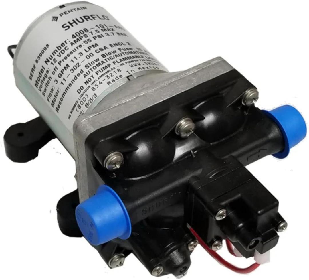 RV 3.0 GPM Water Pump | 12V DC System | Quiet Operation | Self Priming | Built-in Check Valve
