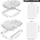 Air Fryer Basket, OPENICE 2 Set Air Fryer Pan and Crisper Tray for Oven, Non-stick Oven Air Fryer Basket for Baking and Crispy Foods - Large & Medium