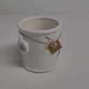 Mud Pie Bamboo Handle Utensil Holder; 6" x 5 1/2" Dia