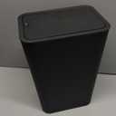 12L Black Covered Bathroom Trash Can,Office Trash Cans for Near Desk,Slim Bedroom Cute Small Trash Can,3.17Gallon Plastic Pet/Dog Proof Bathroom Garbage Can,Thin Waste Basket for Room,Kitchen Trashcan