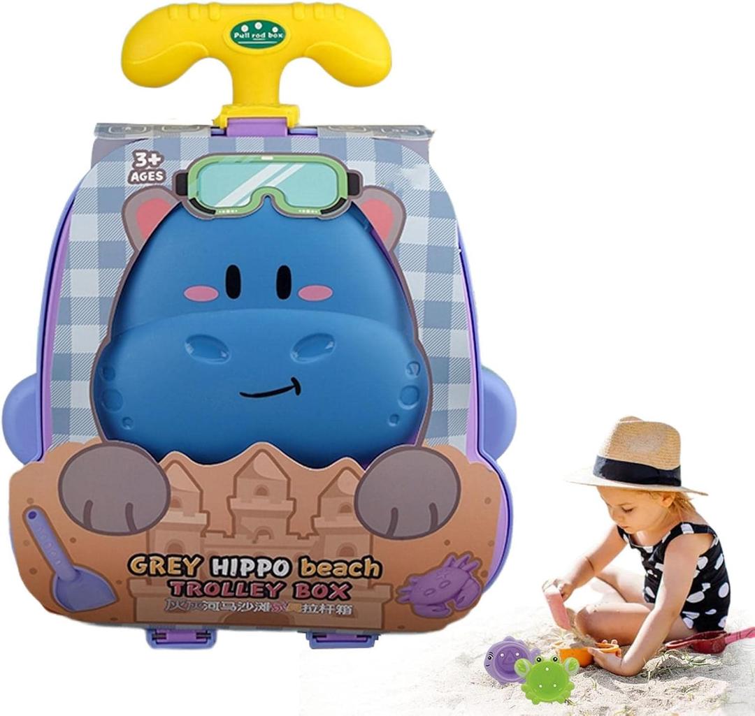 Beach Toys For Kids Ages 3–10, Sandpit Toy Set With Cart, Sand Molds, Rake And Shovel Accessories, Summer Beach Play Set, Prachy