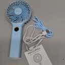 SWEETFULL Handheld Portable Fan, 5000mAh Rechargeable Battery, 6 Speed Wind, LED Digital Display, Foldable Electric Personal Mini Travel Fan with Backup Power, Summer Essentials Gifts for Women Girl (Blue)