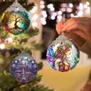 Stained Glass Suncatcher, Jocidea Fairy Ornament, Christmas Ornaments, Holidays Ornaments, Christmas Tree Decor, Fairy Decor for Home, Fairy Gifts