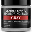Leather Color Restorer, Leather Recoloring Balm, Scratch Remover, Leather Dye, Leather Paint, Leather Repair Kit for Furniture Couches Car Seats Shoes Bags, Gray