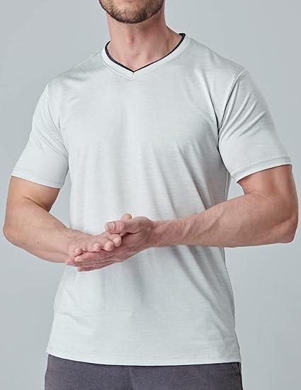Liberty Pro mens Dry Fit V Neck Short Sleeve T Shirts T-Shirt , 3 Pack, Size-L