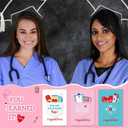 5 x 12 Pack Nurse Graduation Card with Envelopes and Stickers 2025 Nursing Congratulations Gifts Funny RN School Graduation Cards Bulk for Nurse Healthcare Worker Doctors Students