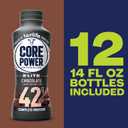 Core Power Elite High Protein Shake, Chocolate, 42g Bottle, 14oz, 12 Pack (EXP 07/20/26)