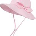 Baby Girl Sun Hat Toddler Beach Hats with UPF 50+ Protective Infant Summer Hat with Wide Brim Baby Girls Bucket Hat