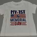 JingleFolk My 1st Memorial Day Toddler T-Shirt Patriotic Baby Shirt 4th of July Tee for Babies Infant Clothes, Size 90 