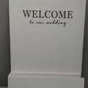 Large Wedding Welcome Sign with Flower Box 35.4 x 23.6 Inches Wooden Flower Box Welcome Sign Decor Welcome to Our Wedding Flower Box for Wedding Reception Bridal Shower Party Decoration