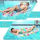 2 Pack Pool Floats Lounger, Instaywell Pool Floats Adult Heavy Duty, Pool Rafts Floaties Water Hammock Tanning Floating Pool Party Toys for Swimming Pool Summertime Beach Outdoor