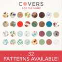 Covers For The Home Deluxe Elastic Edged Flannel Backed Vinyl Fitted Table Cover - Christmas Flower Pattern - Small Round - Fits Tables up to 40" - 44" Diameter