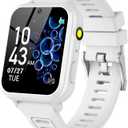 Phyulls Kids Smart Watch Gift for Girls Age 4-12, Smart Watch for Kids with 39 Games HD Touch Screen Watches Camera Video Music Pedometer Flashlight Educational Toys Birthday Gifts for Girls (white)