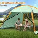 Amazon Basics Screened Canopy Tent, 12 x 12 ft with Zippered Enclosure, UPF50+ Sun Protection, Bug-Free Outdoor Shelter for Camping, Parties and Events, No Floor, 12' L x 12' W x 92" H