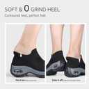 STQ Walking Shoes Women Slip on Sneakers Non Slip Work Arch Support Tennis Plantar Fasciitis Orthopedic Breathable Mesh Comfortable Ladies Nursing