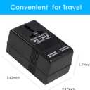 Voltage Converter 110V to 220V Step-Up & Step-Down Power Two-Way Conversion Voltage Converter Transformer for Travel, RV, and Camping(Black, 100W)