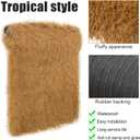 Nuenen Synthetic Thatch Grass Roof Artificial Mexican Straw Roll Fireproof Palapa Thatch Roofing Decorations for Bar Hut Patio Pool Beach Hawaiian Party and Bar Decor(39.4' X 39.4'',Yellow)