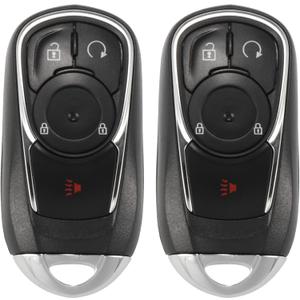X AUTOHAUX 2pcs 315MHz Keyless Entry Remote Car Key Fob for Buick Encore 2017 2018 2019 2020 4 Buttons HYQ4AA 13506665