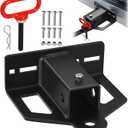 Zero Turn Lawn Mower Hitch with 2" Receiver, 6mm Thicker Heavy Duty Steel Bolt On Trailer Hitch Receivers with Chain Slot, 1/2 inch Magnetic Trailer Hitch Pin
