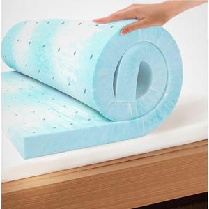 EGO Topper 2 Inch Twin Memory Foam Mattress Topper, Gel Foam Mattress Topper for Pressure Relief, Ventilated Design Bed Topper in a Box, CertiPUR-US Certified, 38"×75", Medium
