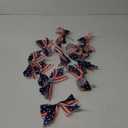 12 Pcs 6 Inch American Flag Bow Patriotic Bows Red White Blue Star Stripes 4th of July Wreath Bows for Independence Day Party Gift Wrapping Door Wall Decoration (American Flag)