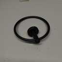 USHOWER Matte Black Towel Ring, Hand Towel Holder for Bathroom Wall Mounted, Durable 304 Stainless Steel, Modern Style