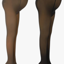 Bonuci 2 Pcs Women Maternity Pantyhose Winter Fleece Lined Tights High Waist Maternity Stretchy Pregnancy Warm Tights