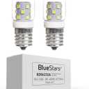 BlueStars Upgraded 8206232A 3W E17 Base Microwave LED Bulb Dimmable, 6000K Cold Daylight, 40W Incandescent Equivalent, 110V-130V 240 lumens for Refrigerator Range Hood Microwave, 2 Packs