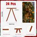 2 x 24 Pcs Brown Velvet Ribbon Christmas Tree Bows Bow Tree Topper Door Garland Decor Vintage Wreath Bow Velvet Bows Ornaments for Christmas Trees Gifts Party Door Garland Wreath Deco (Brown)