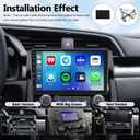 Android 15 Car Stereo for Honda Civic 2016-2021 with Wireless Carplay Android Auto Support OEM Backup Camera Steering Wheel Control 9 Inch Touchscreen GPS Navigation WiFi Bluetooth FM HiFi