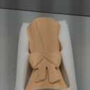 Beige Ceramic Bow Vase 9.64 in Unique Cute Modern Decorative Bouquet Flower Vases for Home Living Room Table Decor Women Girl Gifts